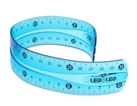 Régua Flexível 30cm Leo & Leo Cores Sortidas