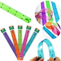 Regua Flexivel Mole 30cm Escolar Cores Sortidas - Leo&leo Regua Flexivel Mole 30cm Escolar Cores Sortidas - Leo&leo