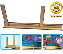 Regua Gabarito Cabelo De Boneca 50Cm Mdf Ate 15Cm De Altura
