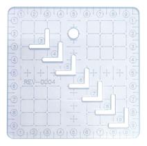 Régua Gabarito Caixa Leite Fundo Bolsas 10x10 Patchwork Azt