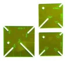 Régua Gabarito Canto Mitrado Patchwork Artesanato Fluorecent