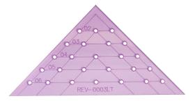 Régua Gabarito Canto Mitrado Triangulo Caixa Leite Patch. Lt