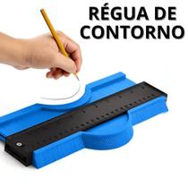Régua Gabarito Copiador de Contorno 27cm Ferramenta de Marcação para Recortes Precisos Profissional Régua Gabarito Copiador de Contorno 27cm Ferramenta de Marcação para Recortes Precisos Profissional