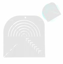 Régua Gabarito Curva Quadrado Caixa Leite Canto Mitrado 20cm Régua Gabarito Curva Quadrado Caixa Leite Canto Mitrado 20cm