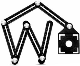 Regua Gabarito Multi Angulos Para Furo Porcelanato Azulejo - Titanium