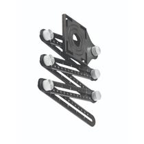 Régua Gabarito Multiângulo Metal com Guia de Furação com 6 Faces A Titanium Platina