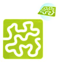 Régua Gabarito Quilt Labirinto Caminho De Bebado 21cm Verde Régua Gabarito Quilt Labirinto Caminho De Bebado 21cm Verde