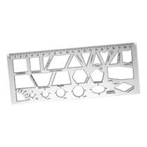 Régua Geométrica Cristal 21cm Régua Geométrica Cristal 21cm
