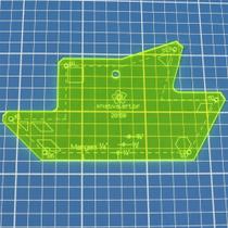 Régua Kriativa - Gabarito Canto Fácil 10x17cm Margem 1/4 Polegadas