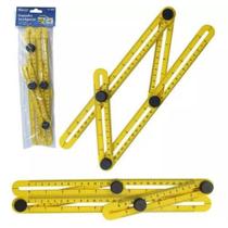 Régua Medidora Esquadro Inteligente Multi Ângulo Marcação Flexível Piso Cerâmica Azulejo