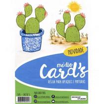 Régua Médio Cards Apliques e Pinturas - Cactos 05