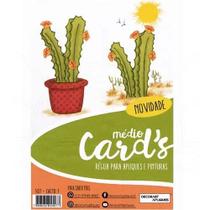 Régua Médio Cards Apliques e Pinturas - Cactos 07 Régua Médio Cards Apliques e Pinturas - Cactos 07