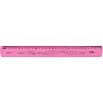 Regua Mole Neon Flexivel 30Cm. Rosa