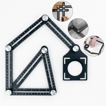 Régua Multifuncional Articulada em Alumínio Esquadro Ajustável para Corte Preciso de Madeiras