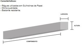 RÉGUA OU SARRAFO PARA GUILHOTINA FORMATO C. 720 mm X A. 15 mm X L. 15 mm PACOTE COM 5 UNIDADES