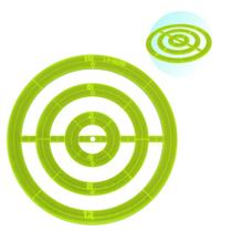 Régua Para Patchwork Scrapbook Redonda 12cm Acrílico Verde