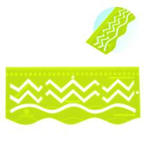Régua Para Quilting 3 em 1 Onda Zigzag Centralizadora Verde Régua Para Quilting 3 em 1 Onda Zigzag Centralizadora Verde
