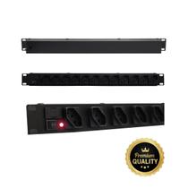 Régua para rack 19 com 12 tomadas e chave de proteção