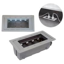 Regua para Tomadas Facility S150 Capacidade 4 Blocos S/Blocos Qm18200 Cinza QTMOV BRANCO