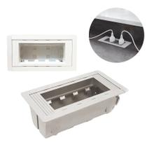 Regua para Tomadas Facility S150 Capacidade 4 Blocos S/Blocos Qm18200 Cinza QTMOV BRANCO