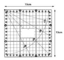 Regua Patchwork 15x15 Cm Milimetrada