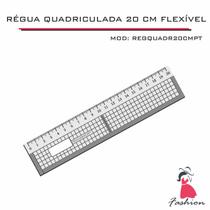 Régua patchwork 20cm quadriculada costura modelagem flexível