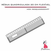 Régua Patchwork 20Cm Quadriculada Costura Modelagem Flexível