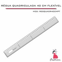 Régua Patchwork 40Cm Quadriculada Costura Modelagem Flexível