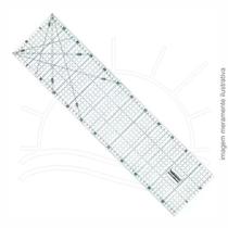 Régua patchwork acrílico 15x60cm enquadramento âng