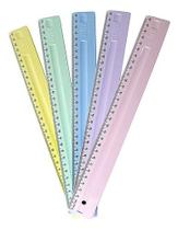 Régua Plástica Dello Serena 30cm Cores Pastéis Cor Lilás