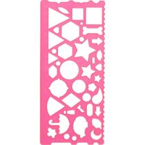 Regua Plastica Geometrica 20CM 3 Cores Sortid