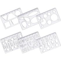 Régua Plástica KIT Desenho Cristal