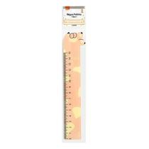 Régua Plástica Patinha 15cm Laranja Claro - BRW