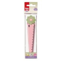 Régua Plástica Transparente Holic Linea Delicata 12cm TRIS Laranja