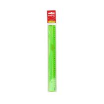 Régua Plástica Verde Flexível 30cm Molin Colors Inquebrável