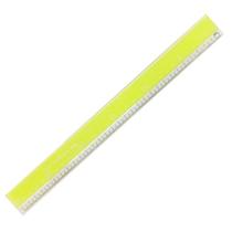 Régua Plástico Amarelo Neon Marcação Precisa 30cm