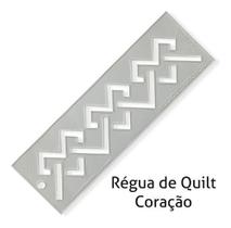Régua Quilting Coração 30x8cm Costura Alfaiate Quilt Livre