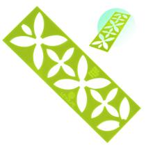 Regua Quilting Flor Costura Criativa 24x8cm Patchwork Verde