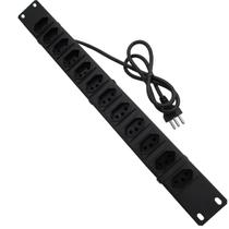 Régua Rack 19 Polegadas Servidor 12 Tomadas 20a Energia Bivolt Cabo 1 metro Régua Rack 19 Polegadas Servidor 12 Tomadas 20a Energia Bivolt Cabo 1 metro
