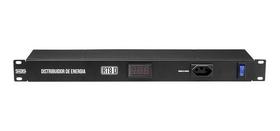 Régua Rack Som Profissional 8 Tomadas Voltímetro Digital Rt8