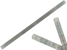 Régua Rígida Metal Inoxidável Escritório Escolar Engenheiro Maquetes Marcação Baixo Relevo 60 cm Régua Rígida Metal Inoxidável Escritório Escolar Engenheiro Maquetes Marcação Baixo Relevo 60 cm