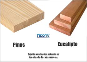 Régua, Ripa, Tábua, Prancha, de Madeira 4x4x100 cm Acabamento Aplainado NeonX