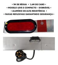 Régua Sinalizadora Blindada Transbike Luz Led Cristal