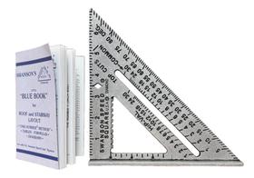 Régua Swanson Tool Co S0101 18 cm de velocidade quadrada azul