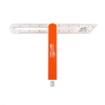 Régua: Swanson Tool Co SVV150, 23 cm, chanfro em T, aço inoxidável Régua: Swanson Tool Co SVV150, 23 cm, chanfro em T, aço inoxidável