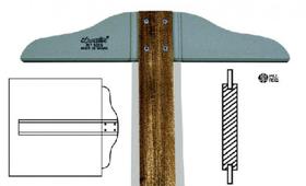 Régua T Madeira C/ Borda Acriica 50cm Fixa Trident 5305