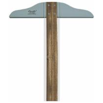 Regua t tecnica mad 80cm triden fixa c borda acrilica n5308