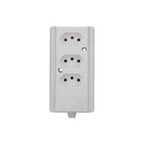 Régua Tomada Em Barra Tripla Cinza 10a/20a Para Extensão Régua Tomada Em Barra Tripla Cinza 10a/20a Para Extensão