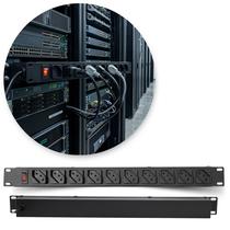 Regua Tomada Filtro De Linha 10 Tomadas Rack 19 Preto Ipec