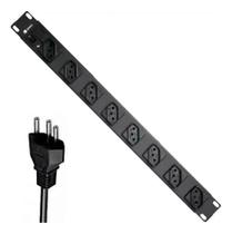 Regua Tomada Filtro De Linha 8 Tomadas Rack 19 1u Bivolt